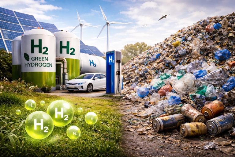 Зеленый водород из пластиковых отходов и отработанных батарей