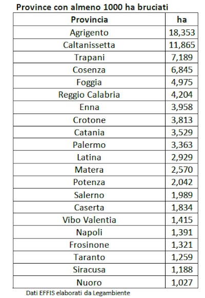 incendi boschivi