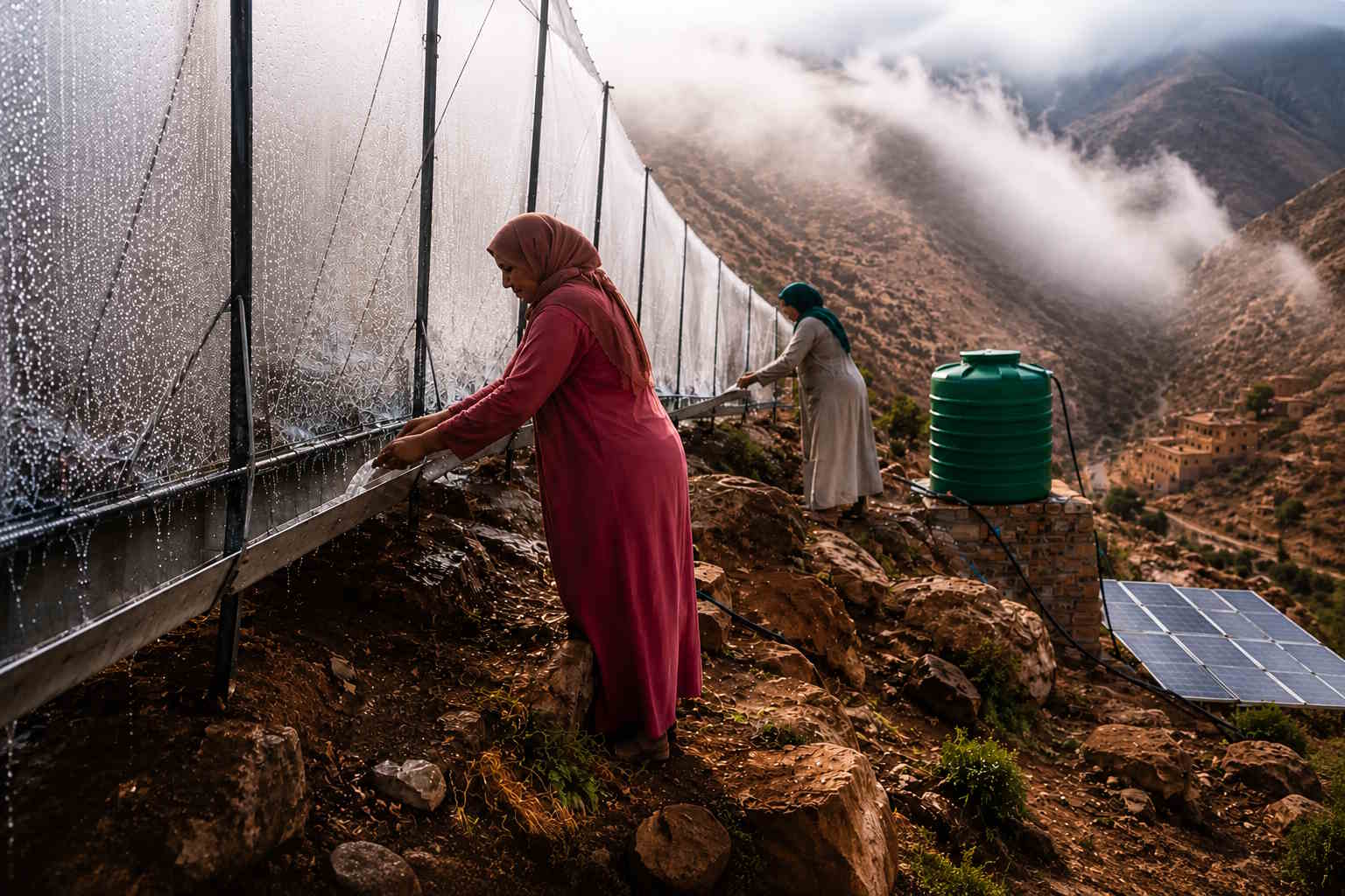 acqua nebbia donne marocco